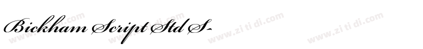 Bickham Script Std S字体转换